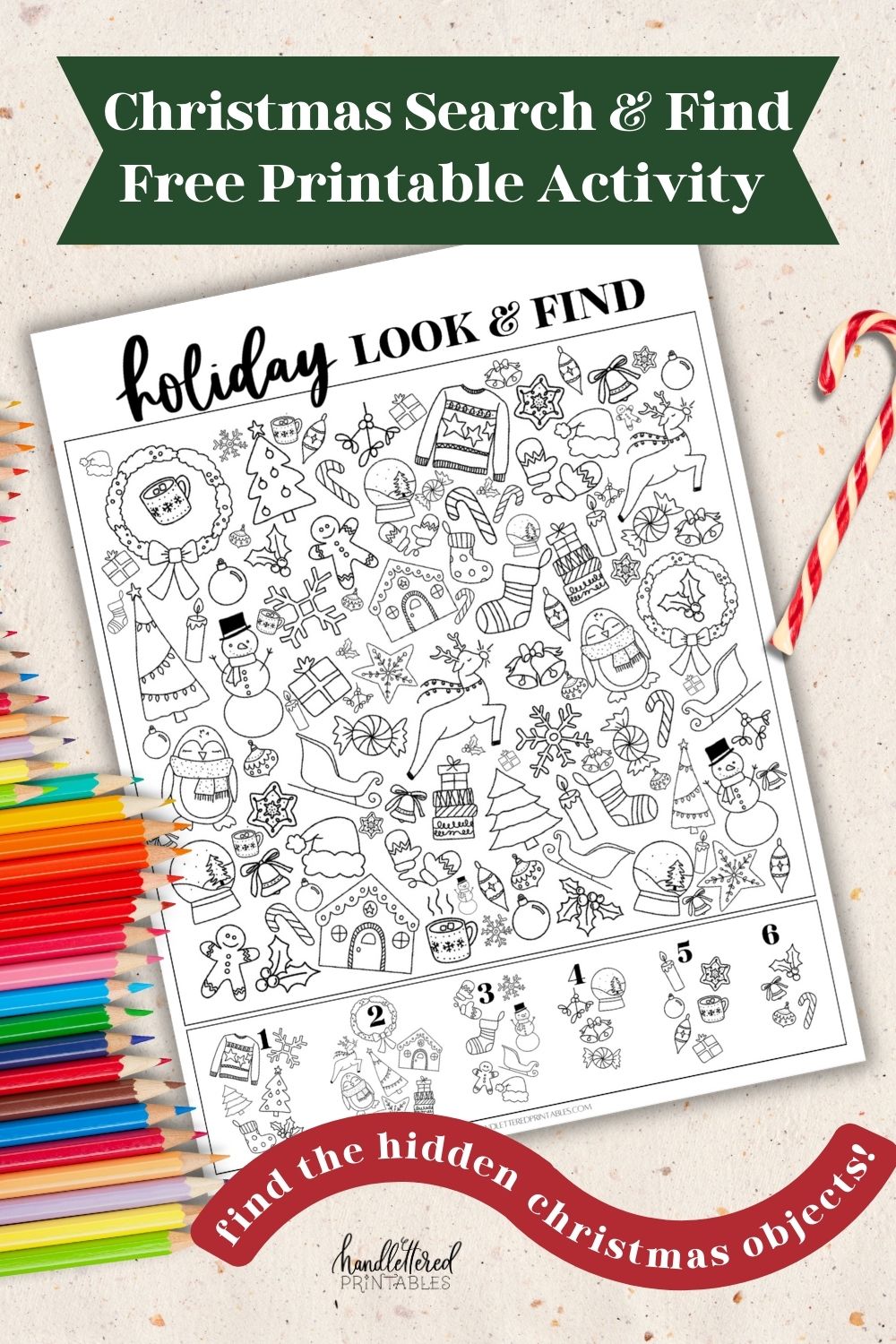 holiday look + find | find the hidden christmas objects printable